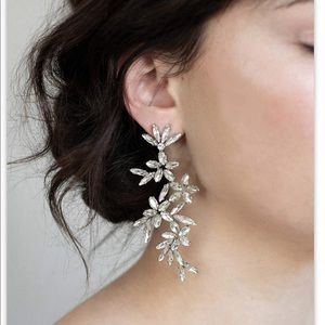 Twigs and Honey Cascading Crystal Earrings